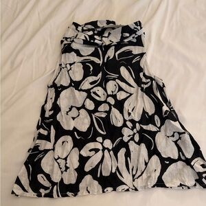 bryn Walker Black and White Floral Shirt